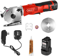 Cordless Electric Rotary Shear Cutter, Multi-Layer Electric Fabric Scissors with