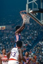 Caldwell Jones Philadelphia 76ers grabs a rebound v the Washington- Old Photo 1