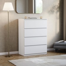 Vida Designs Denver 4 Drawer Chest of Drawers Storage Cabinet Bedroom Furniture