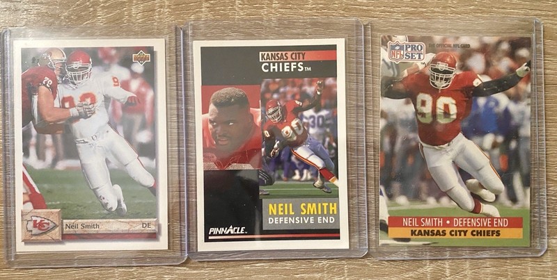 Lot Of 3 Neil Smith Kanas City 1991-92 #103 #90 #214 NM