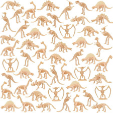 60 PCS Dinosaur Fossil Skeletons, Assorted Dinosaur Skeleton Toys Figures for Sc