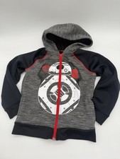 Star Wars Youth Boys 7 Red/Grey/Black Zip Up Hooded Jacket