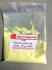Emaillieren Glaspulver Zitronengelb op. mittel 1530 Uhlig 50 g