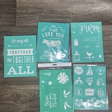 Chalk Couture Silkscreen Transfers LOT 5 8.5"x11"