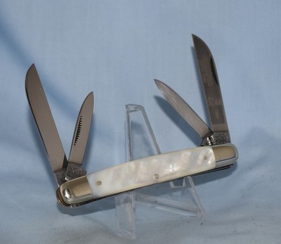 RARE VINTAGE 1ST GENERATION BULLDOG MOTHER OF PEARL CONGRESS KNIFE ''NEAR MINT!''