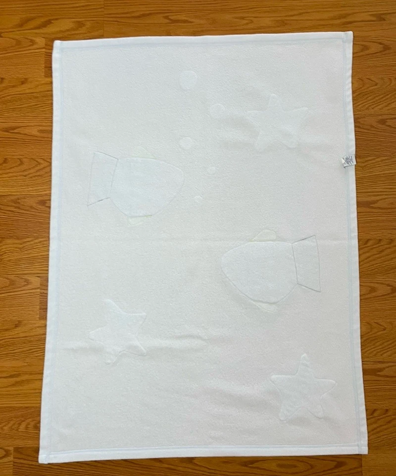 Manta Baby Gap vintage 2000 azul pez polar 30x40 Foto 2 de 4