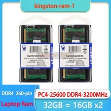 32GB 2x16GB KVR32S22D8/16 260-Pin SO-DIMM DDR4 3200MHz PC4-25600 Laptop Memory