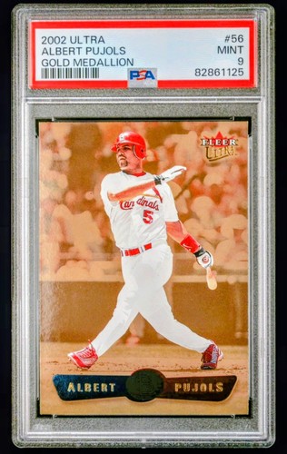 2002 FLEER ULTRA GOLD MEDALLION ALBERT PUJOLS PSA 9 MINT 1ST GM CARDINALS 