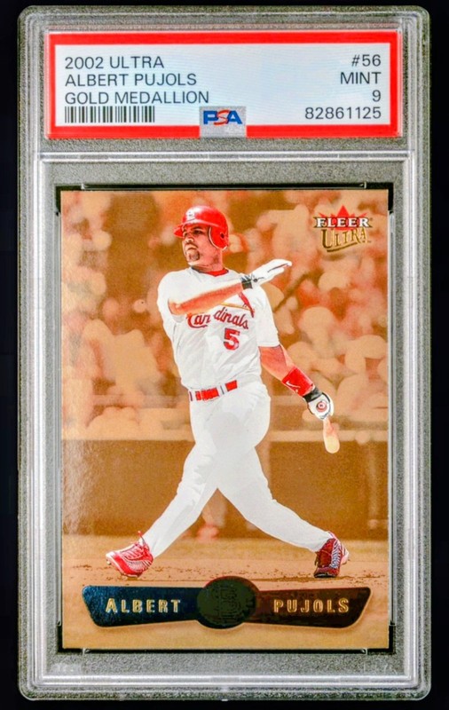 2002 FLEER ULTRA GOLD MEDALLION ALBERT PUJOLS PSA 9 MINT 1ST GM CARDINALS