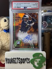 2022 Bowman Chrome CJ Abrams #’d /25 Orange Refractor Rookie PSA 10 RC 🍇