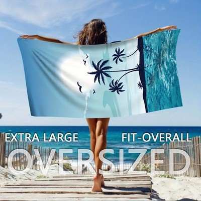Quick-drying Oversized Microfiber Beach Towel-quick-drying, Sand-free, Light a