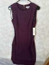 Calvin Klein Sleeveless Sheath Dress Purple Size 8