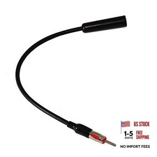 12 Universal Car AM FM Radio Antenna Extension Extender Cable Male to Female