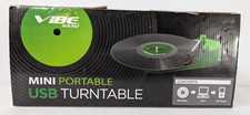 Vibe Sound Usb Mini Portable Turntable Record Player Green New in Box
