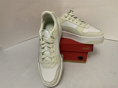 PUMA Women's Carina Street Sneaker, White/Vapor Grey, 7.5