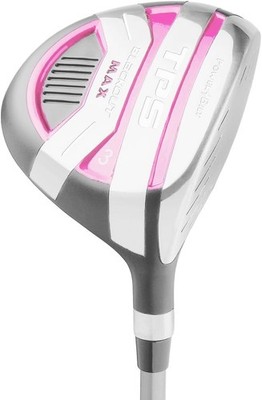 Powerbilt TPS Blackout Max Fairway Woods 3/5 Women's White/Pink RH Ladies Flex