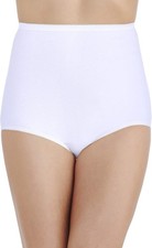 2 X Vanity Fair Perfectly Yours Tailored Cotton Brief 15318 White Size S