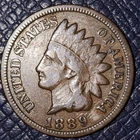 1889 Indian Head Penny/Cent (F) : Comb. Shipping