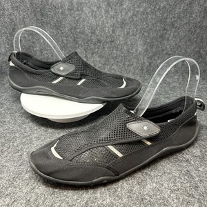 Black Water Shoes Mens Size 11 Mesh Slip On Water Socks Swim Beach Gym Shoe