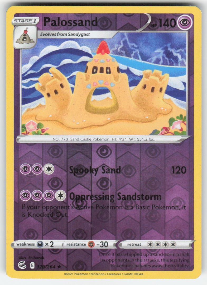 Pokemon TCG Reverse Holo Fusion Strike Palossand #126/264