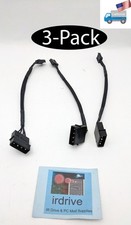 3-pack: PowerSpec 6" Sleeved 4-pin Molex to Floppy Drive Connector Adapter Cable
