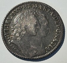 1693 William & Mary Silver Shilling Coin