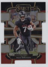 2023 Panini Select Concourse Black & Red Prizm Die-Cut Bijan Robinson #4 0g65