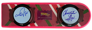 Michael J Fox Christopher Lloyd Signed Back to the Future Hoverboard Beckett