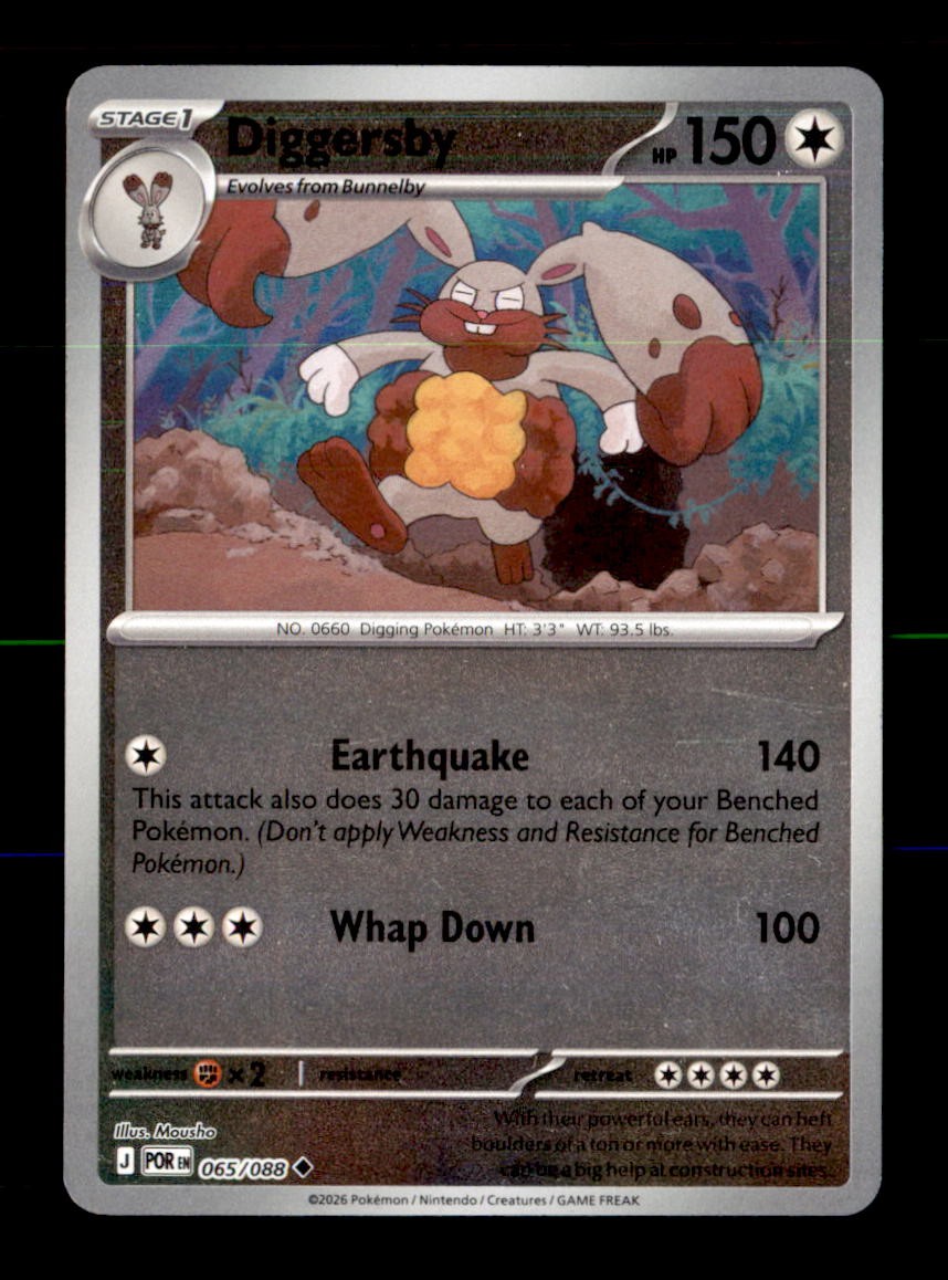 Diggersby 065/088 Uncommon Perfect Order Pokemon Reverse Holo Near Mint
