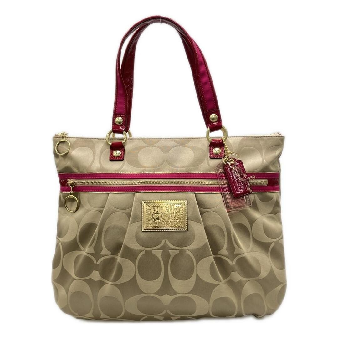 Coach Tote Bag Large Signature Poppy 15316 Ladies Damage Details Handle: Dirt 2
