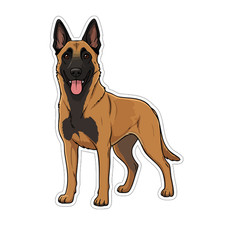Belgian Malinois Sticker Decal Vinyl Die-Cut Dog Companion Design