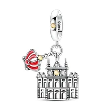 MULA European 925 Sterling Silver Charm Madrid Palace Pendant For Women Bracelet
