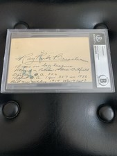 Rube Bressler Beckett BAS Signed Autograph glory of their times