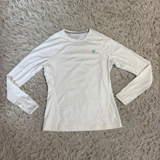 Women’s Medium White Coolibar Long Sleeve Athletic Sun Protection Shirt