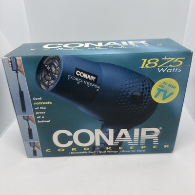 Conair cord keeper  with retractable cord blow dryer 079 New In Box