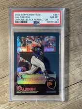 2022 Topps Heritage Chrome Black Refractor /73 Cal Raleigh #367 Rookie RC SP