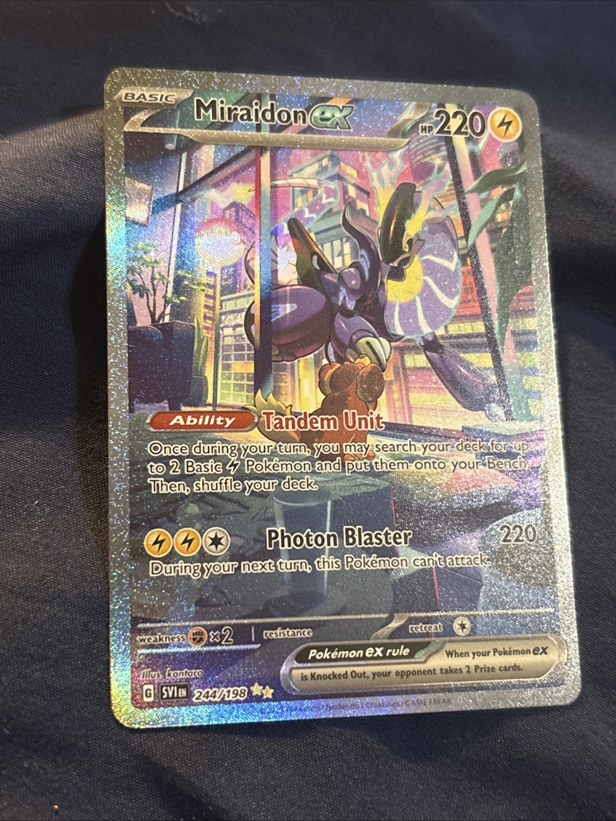 Pokémon Scarlet & Violet Base Miraidon ex 244/198 Special Illustration