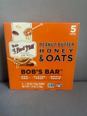 Bob s Red Mill Peanut Butter Honey & Oats Bars 5-Pack Non-GMO Gluten Free