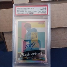 2021 Bowman's Best - Masterpieces Mike Trout #BM-2 Autographs 01/99 Bookend 🔥