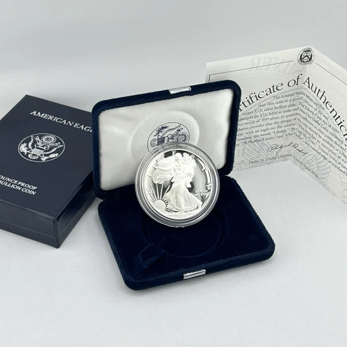 1995-P American Silver Eagle 1 oz Fine Bullion Proof Coin Set ~ Box and COA OGP