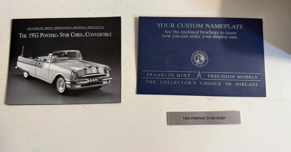 Franklin Mint 1:24, 1955 Pontiac Star Complete W COA Paperwork & Box - Image 3 of 4