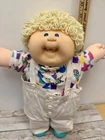 1989 KT Cabbage Patch Kids #19 Blonde Girl Doll Lemon Lots of Teeth HTF Outfit