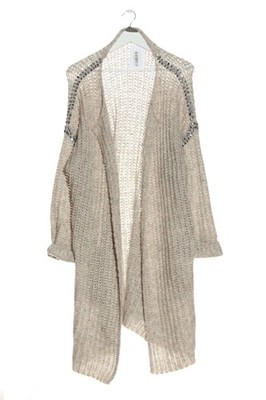 FROGBOX Strick Cardigan Damen Strickbekleidung Gr. DE 40 hellgrau Casual-Look