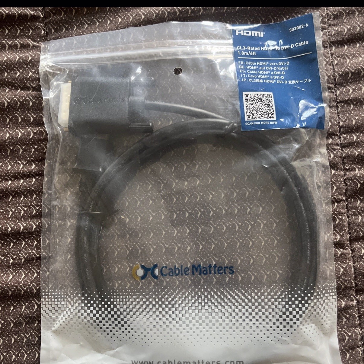Cable Matters HDMI to DVI-D Cable Adapter for HDTV 1.8m/6 ft