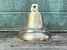 Large Solid Brass Bell Antique Hanging Wall Mount Nautical
