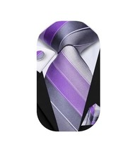 Ties for Men Silk Mens Paisley Floral Striped Necktie and Purple Grey White