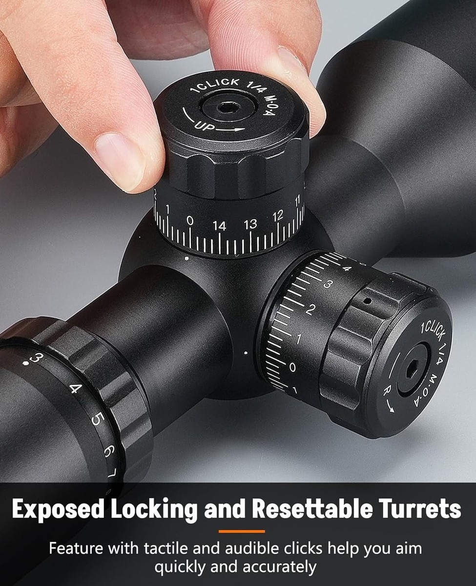 Makoto【超美品】Lost D3.0 Round Tail Midten 3-9x40 Compact Rifle Scope, Mil-Dot Reticle, Locking Turret