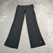 Nike Pants Womens Small Gray Flare Sweatpants Fleece Spell Out Drawstring Y2K