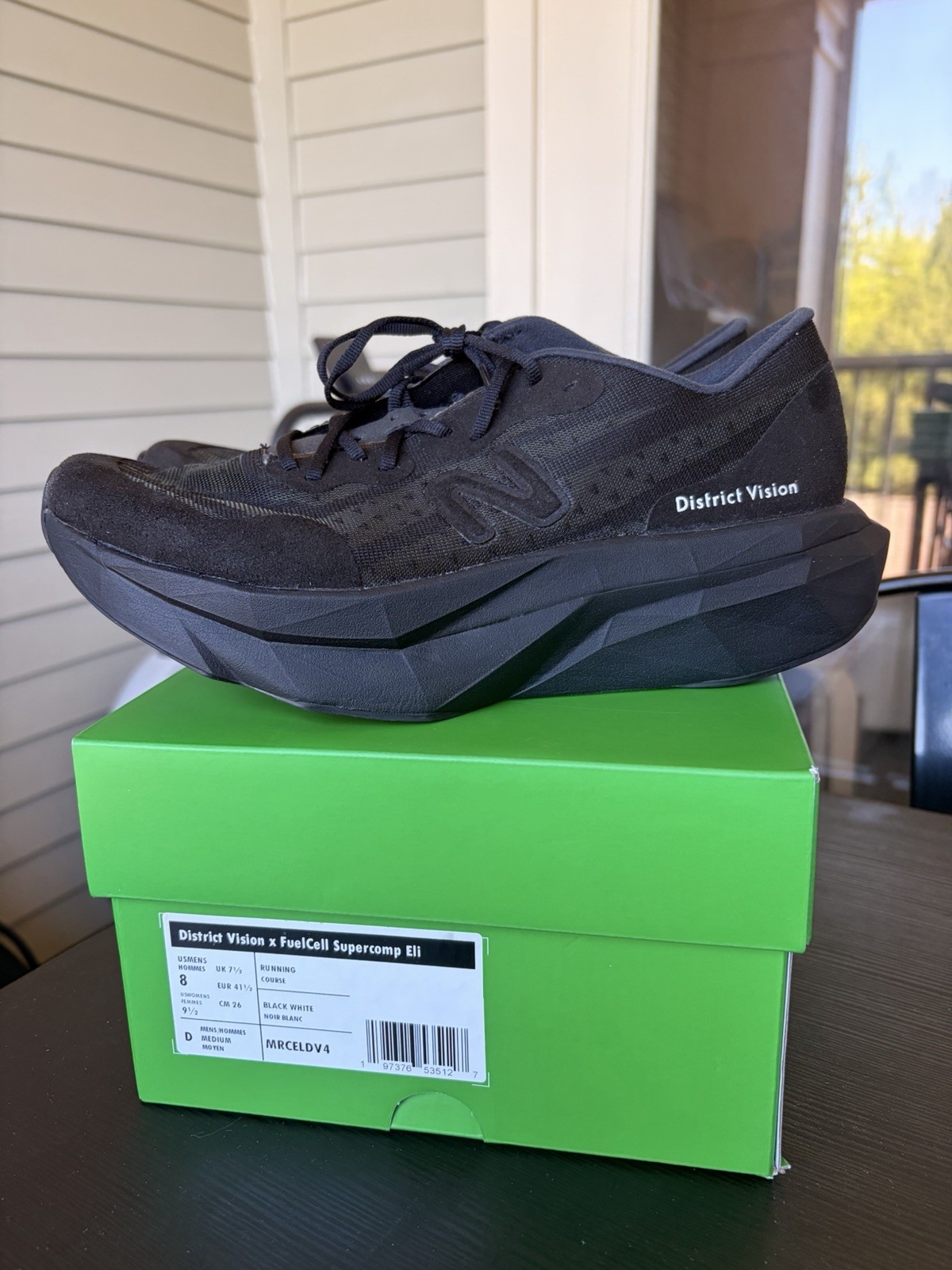 New! District Vision x New Balance FuelCell SuperComp Elite v4 Black MRCELDV4 8