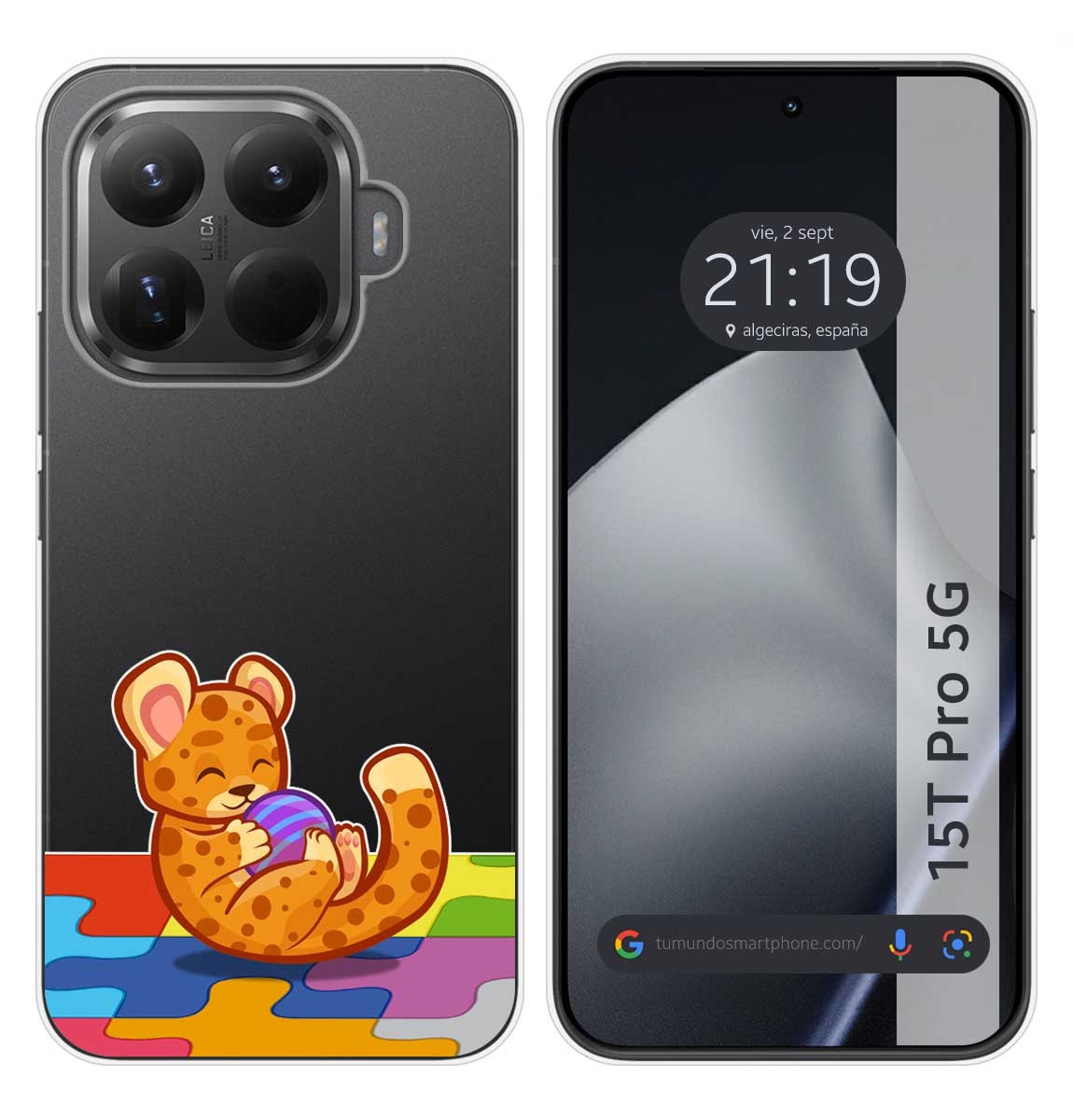 Custodia In Silicone Trasparente Per Xiaomi 15T Pro 5G Design Leopardo Disegni